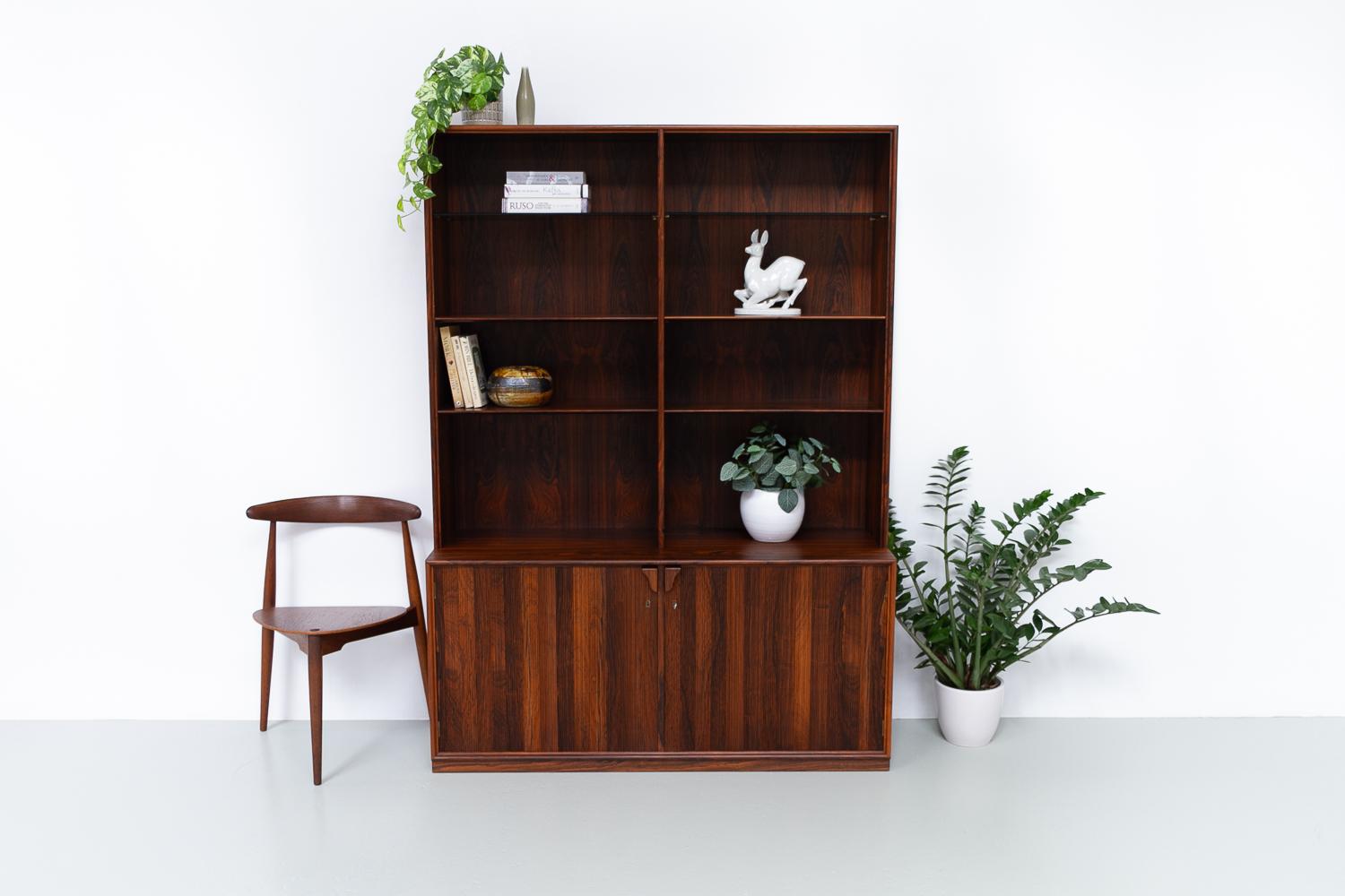 Danish Modern Rosewood Bookcase by Frode Holm for Illums, 1950s. For Sale 9