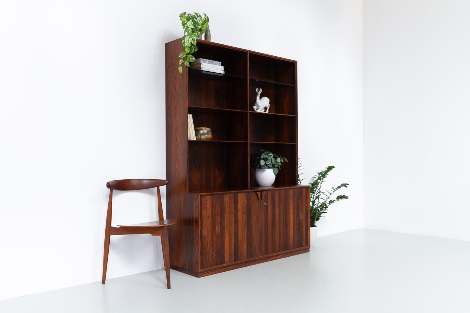 Danish Modern Rosewood Bookcase by Frode Holm for Illums, 1950s. For Sale 10