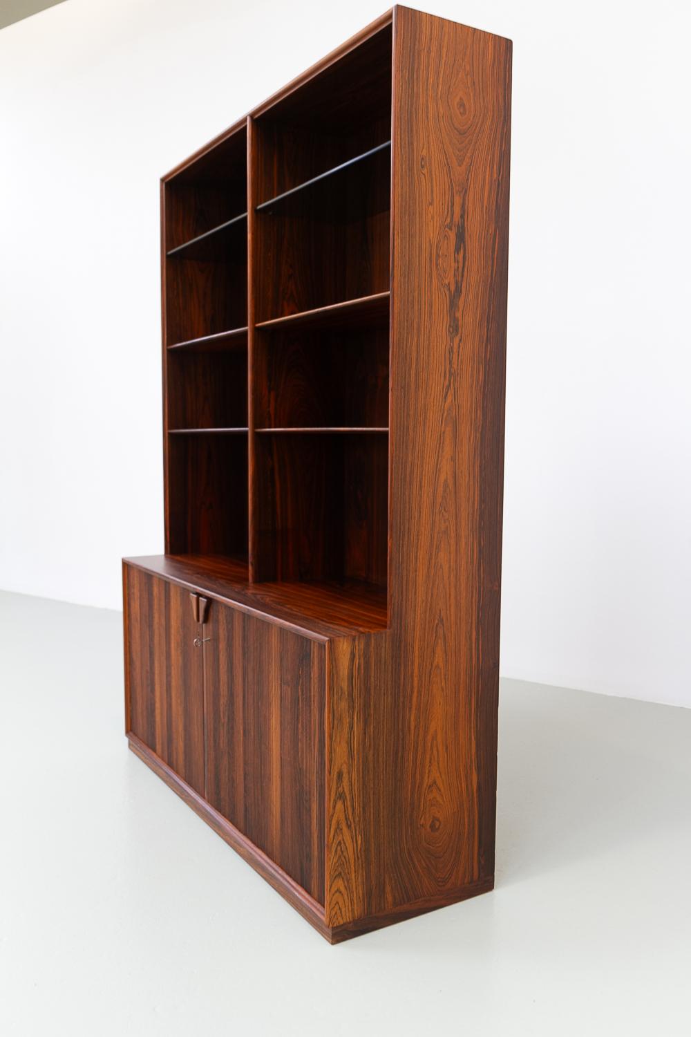 Mid-20th Century Danish Modern Rosewood Bookcase by Frode Holm for Illums, 1950s. For Sale