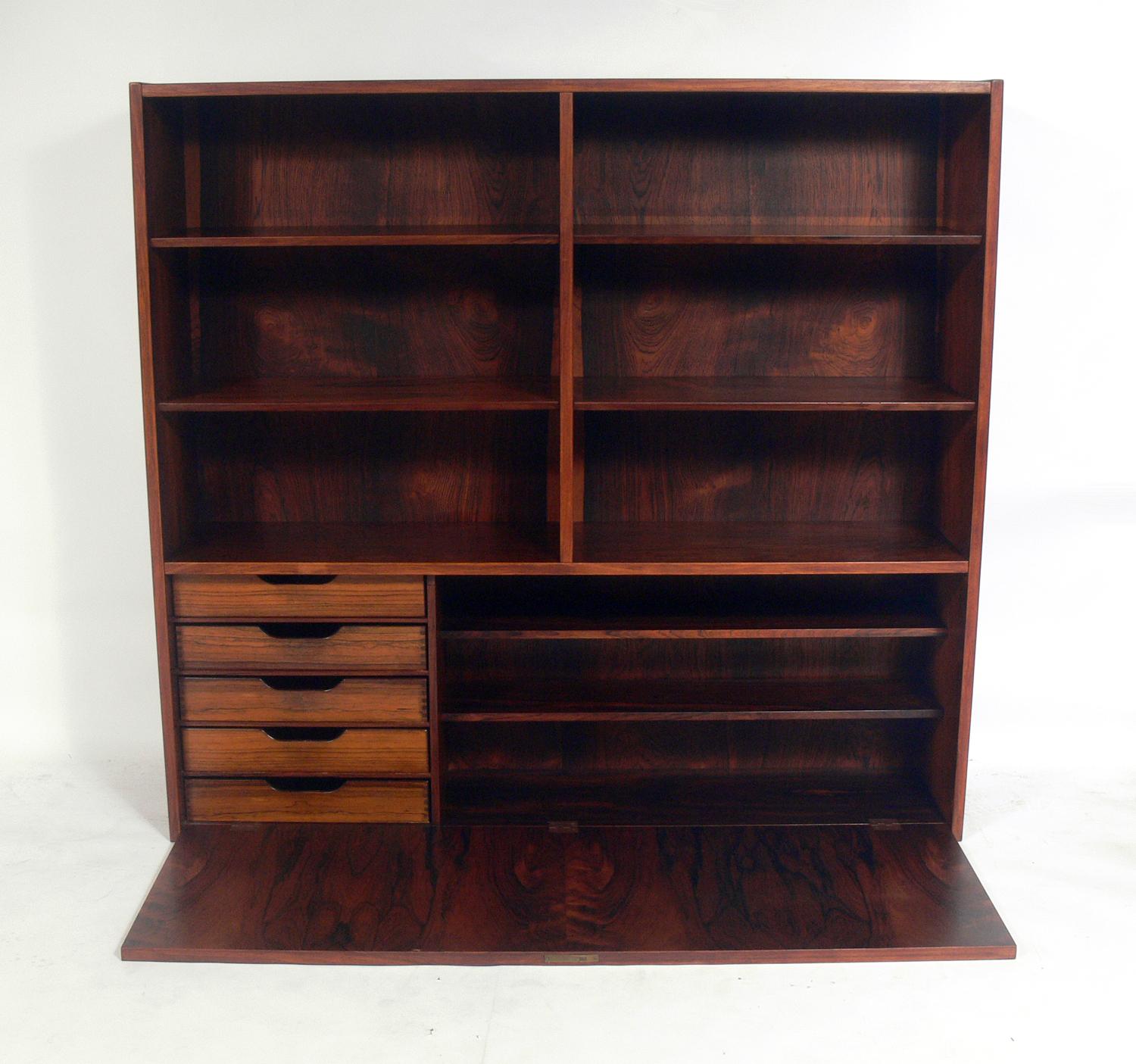 Mid-Century Modern Danish Modern Rosewood Bookcase by Poul Hundevad