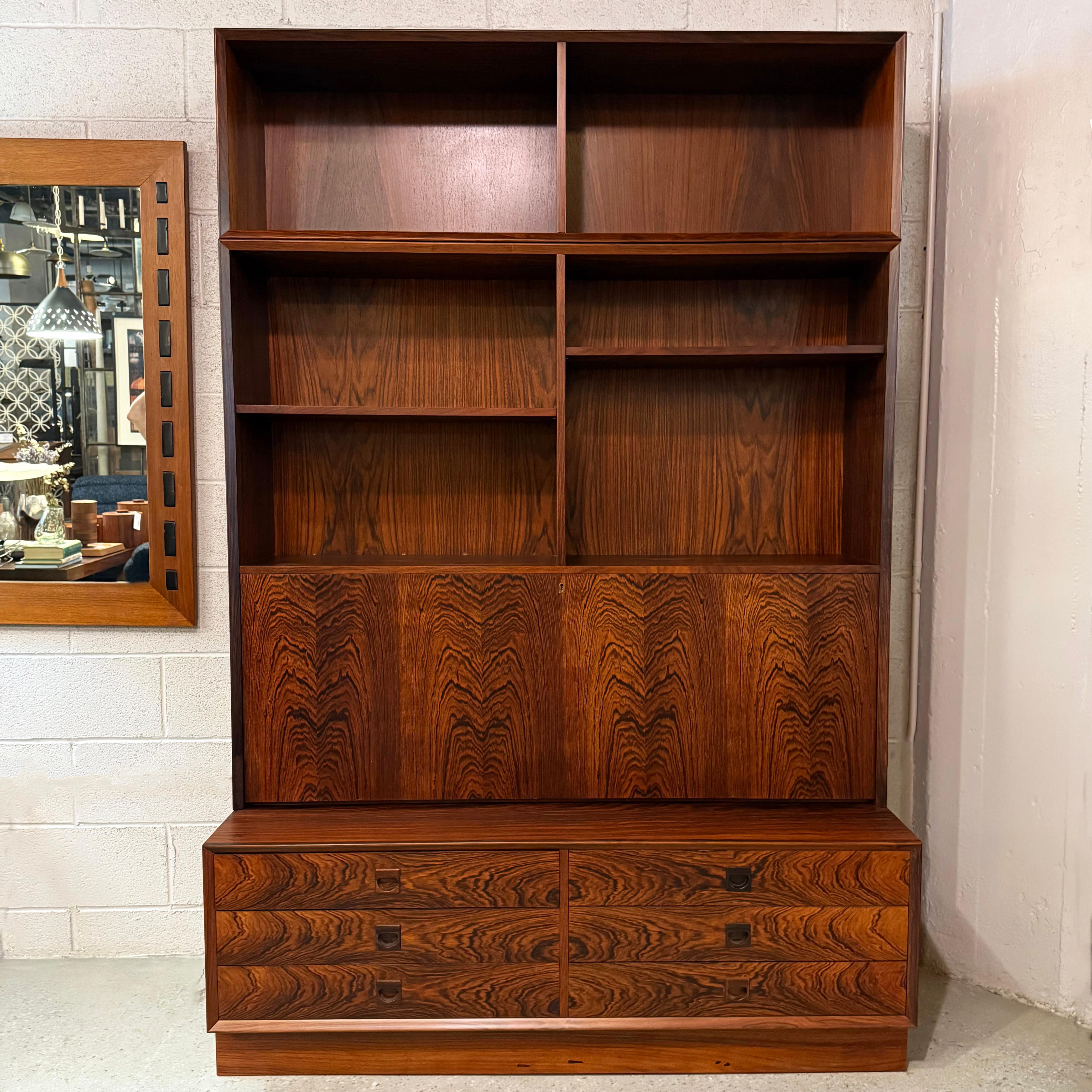 Scandinavian Modern Danish Modern Rosewood Bookcase Cabinet By Brouer Møbelfabrik For Sale