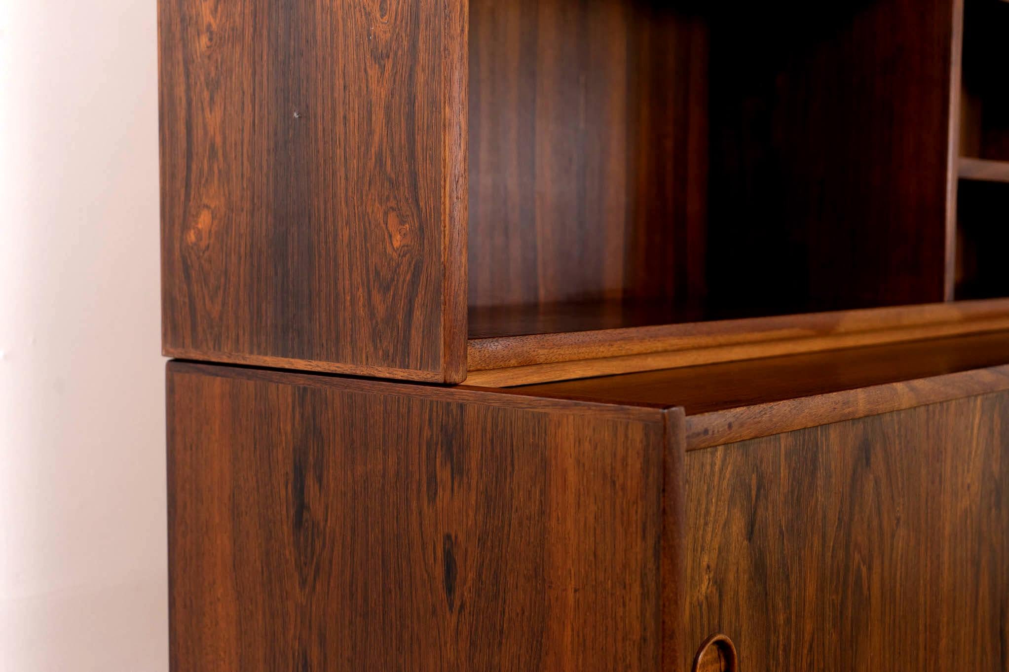 Danish Modern Rosewood Bookcase Cabinet 5