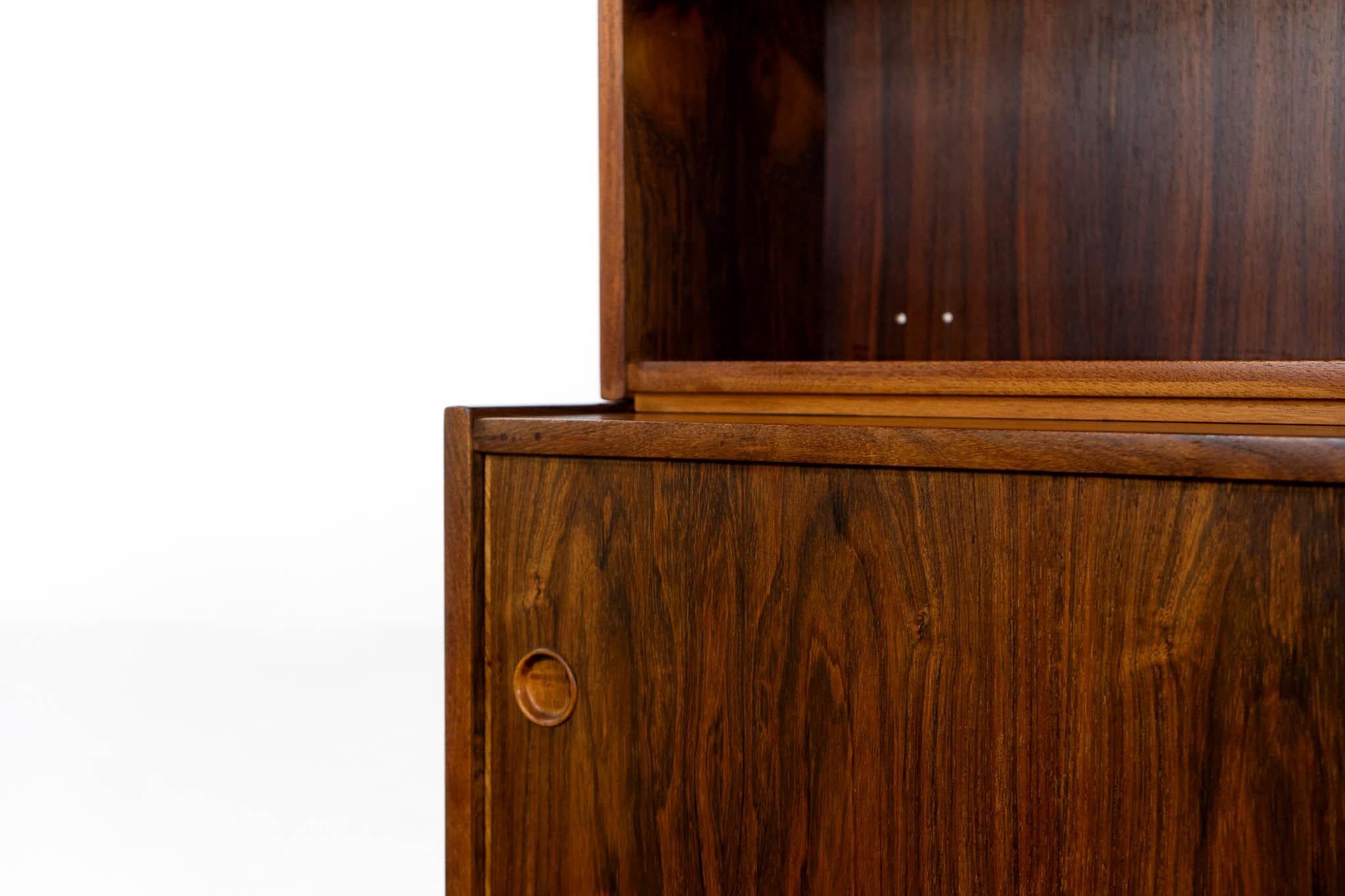 Danish Modern Rosewood Bookcase Cabinet 7