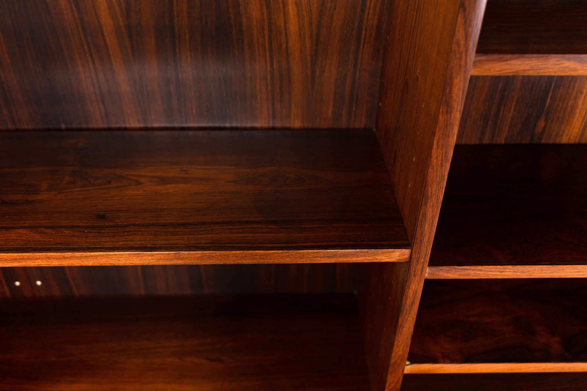 Danish Modern Rosewood Bookcase Cabinet 8