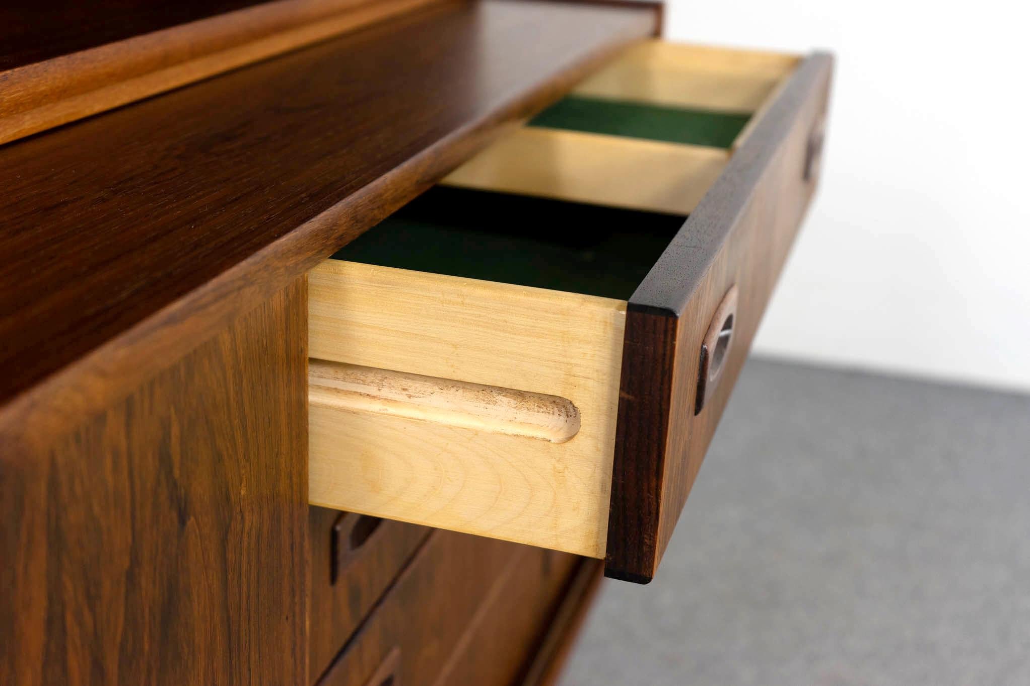 Mid-20th Century Danish Modern Rosewood Bookcase Cabinet