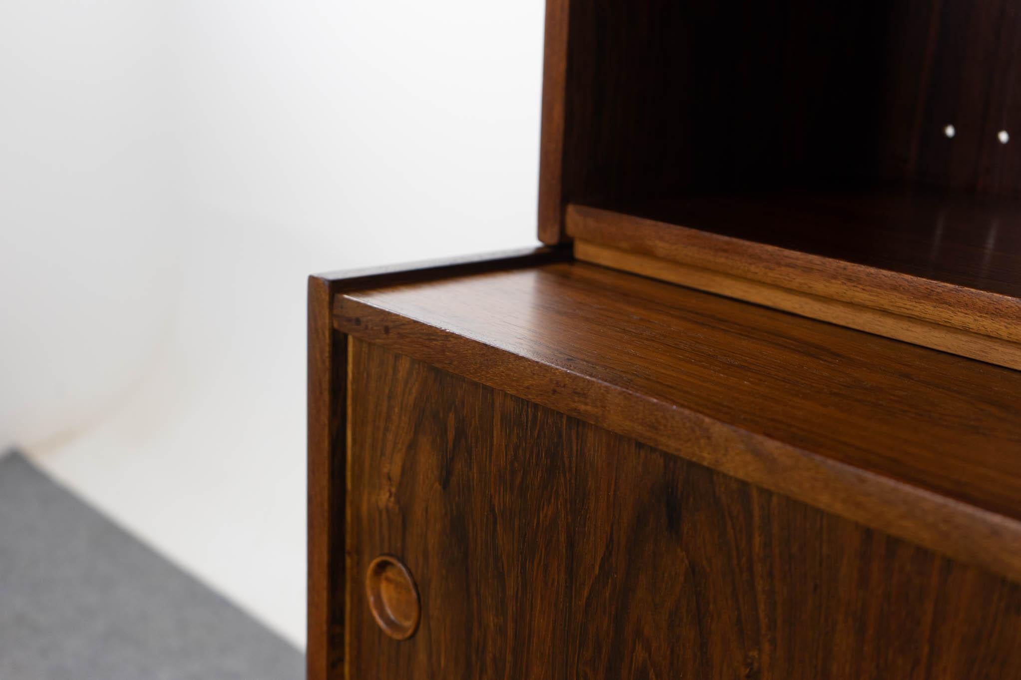 Danish Modern Rosewood Bookcase Cabinet 2