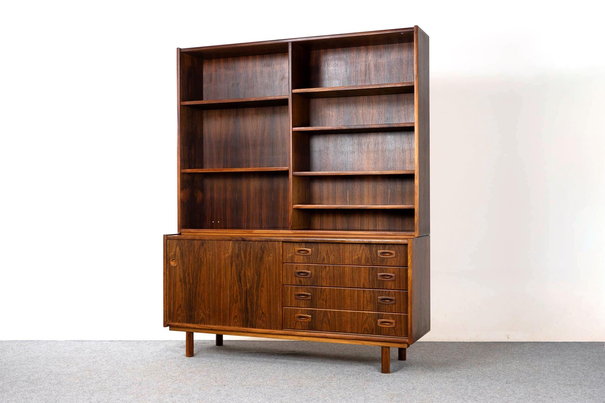 Danish Modern Rosewood Bookcase Cabinet 3