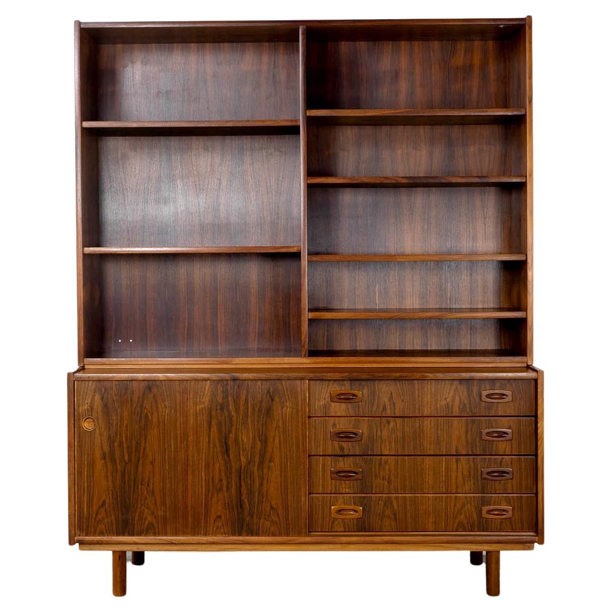 Danish Modern Rosewood Bookcase Cabinet