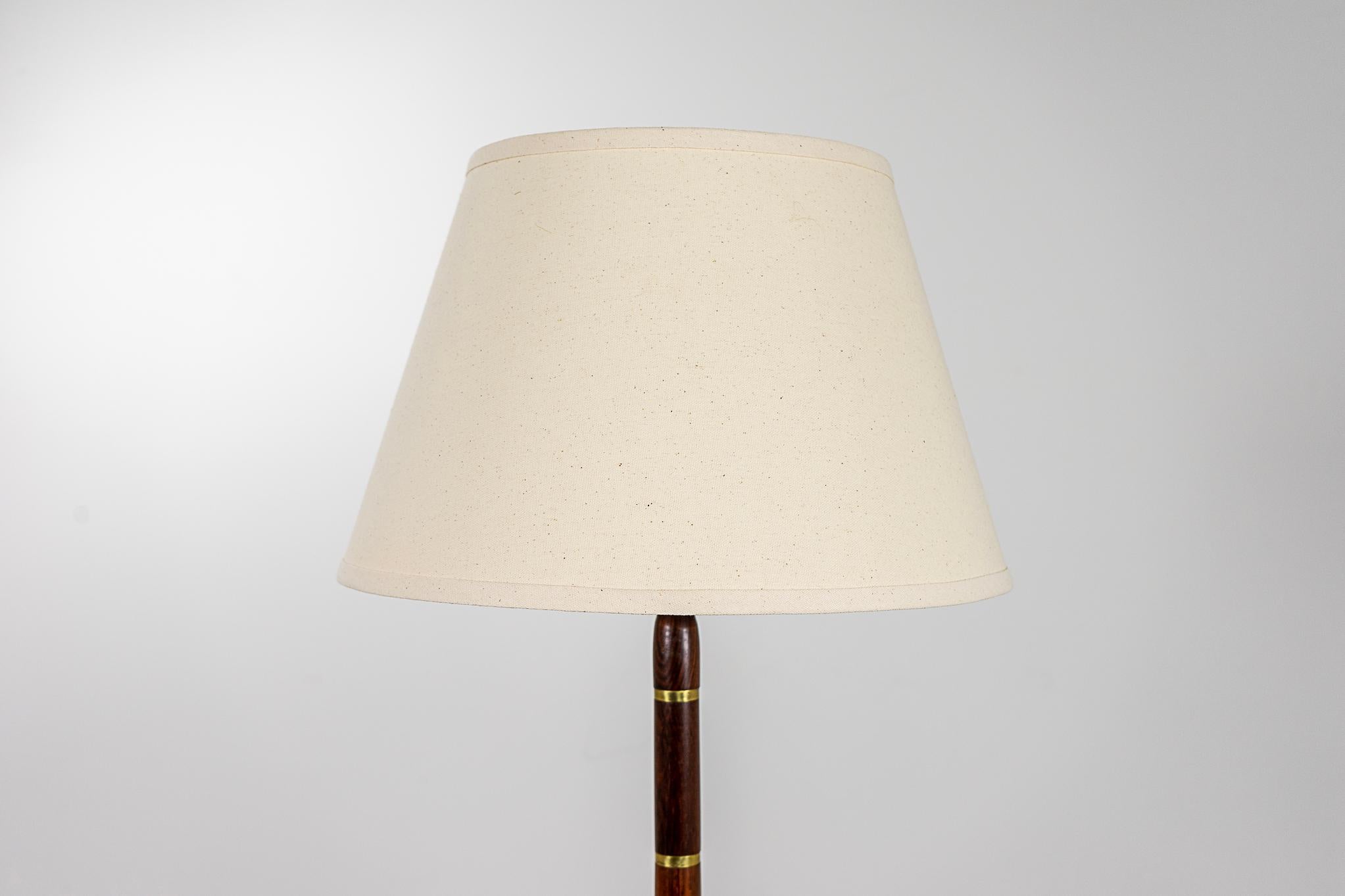 Danish Modern Rosewood & Brass Floor Lamp For Sale 6