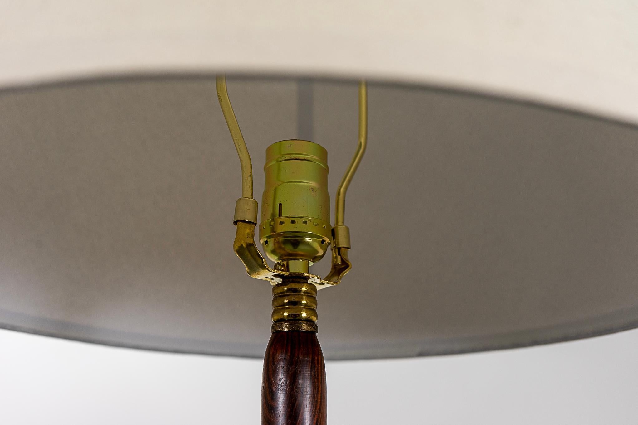 Danish Modern Rosewood & Brass Floor Lamp For Sale 8