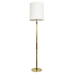 Retro Danish Modern Rosewood & Brass Floor Lamp