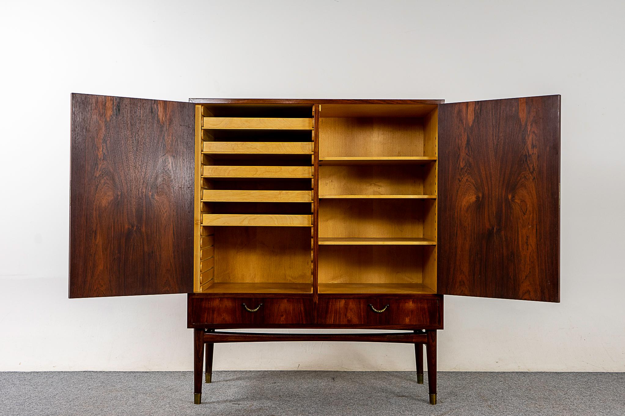 Veneer Danish Modern Rosewood Cabinet