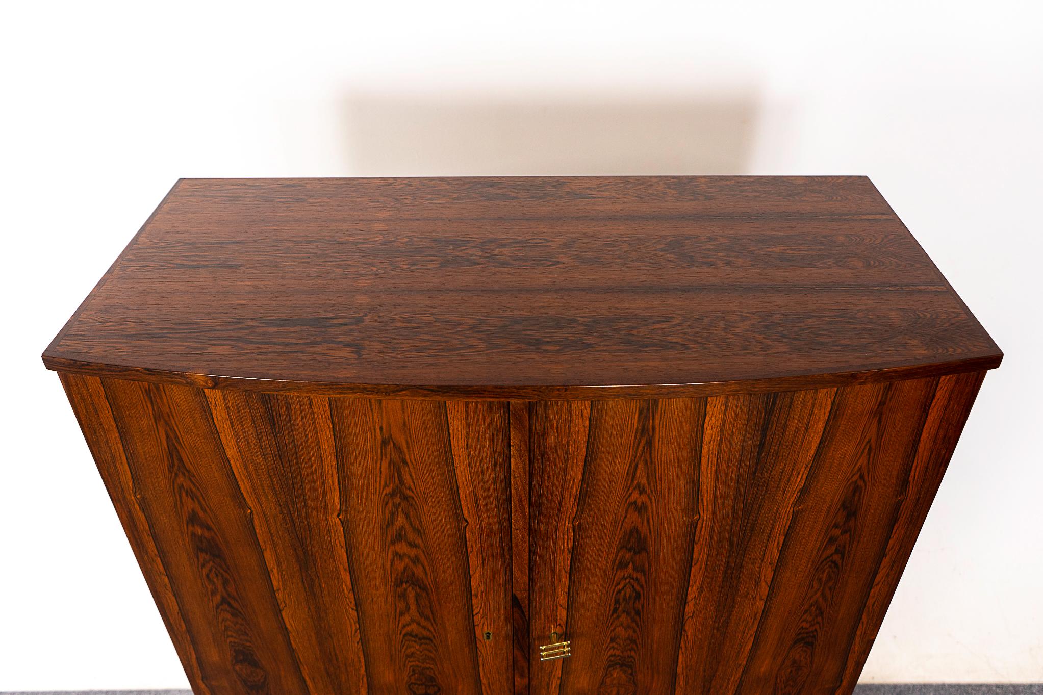 Hardwood Danish Modern Rosewood Cabinet For Sale