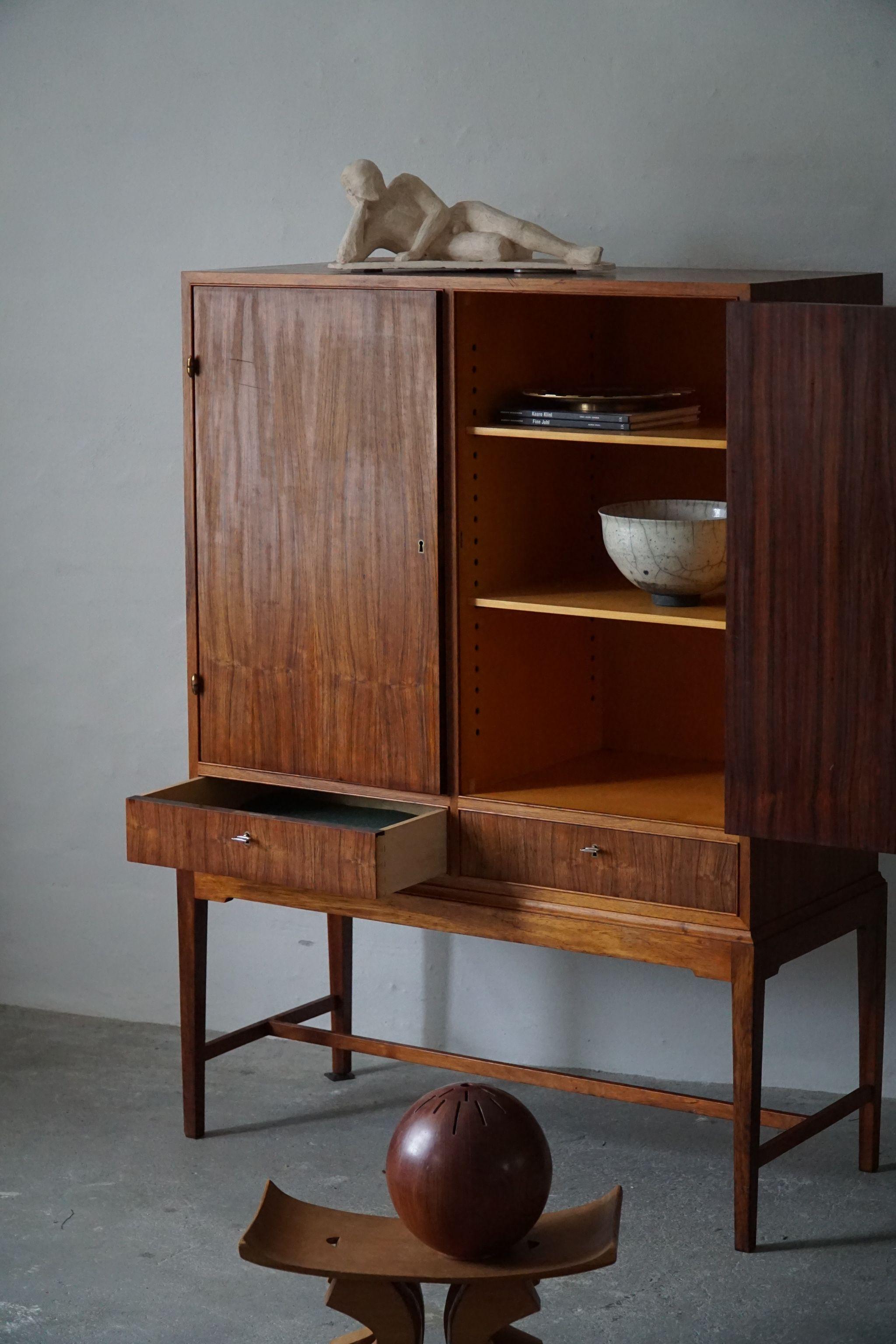 Scandinavian Modern Danish Modern Rosewood Cabinet, Ole Wanscher, Denmark, Made in 1940s
