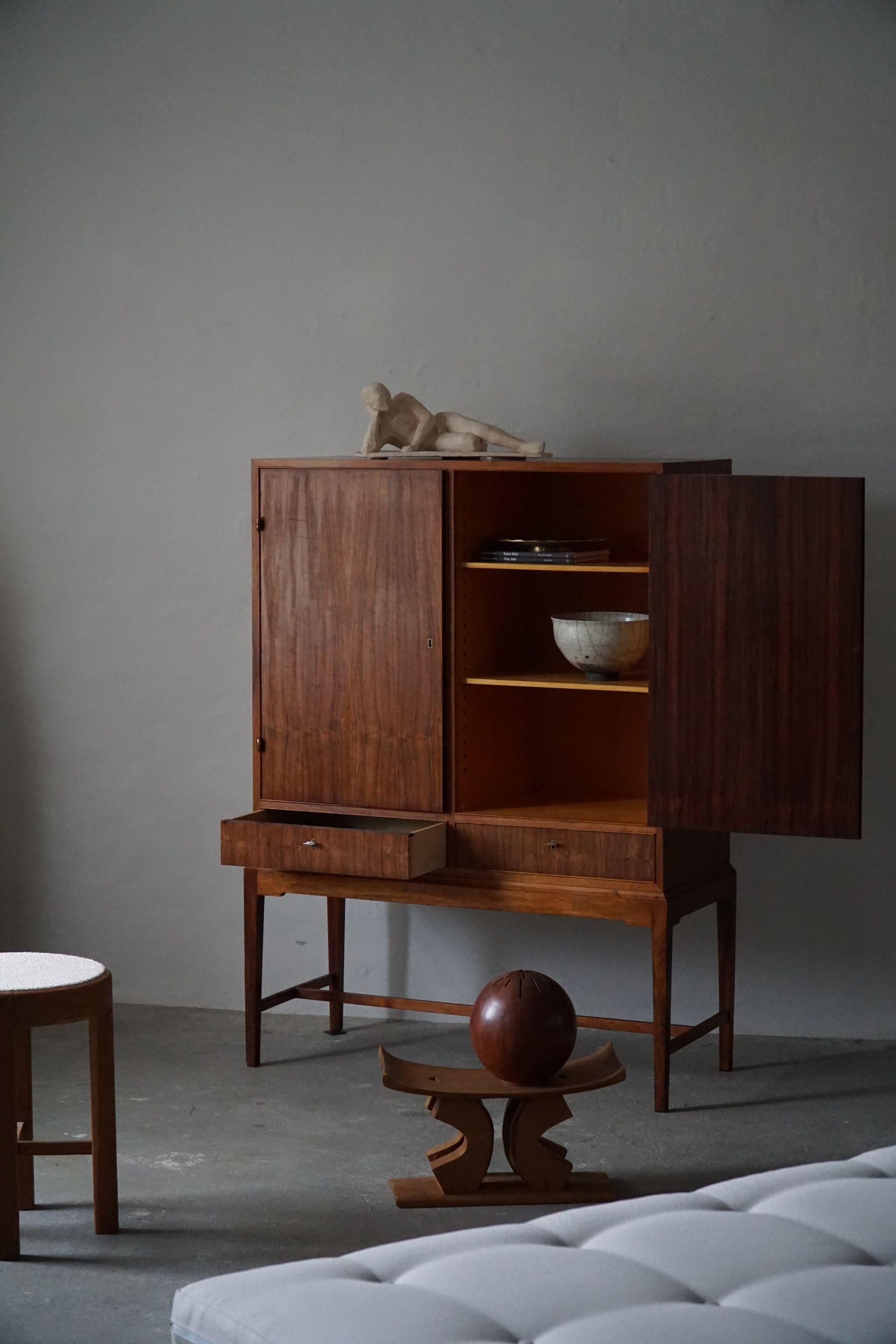 20th Century Danish Modern Rosewood Cabinet, Ole Wanscher, Denmark, Made in 1940s