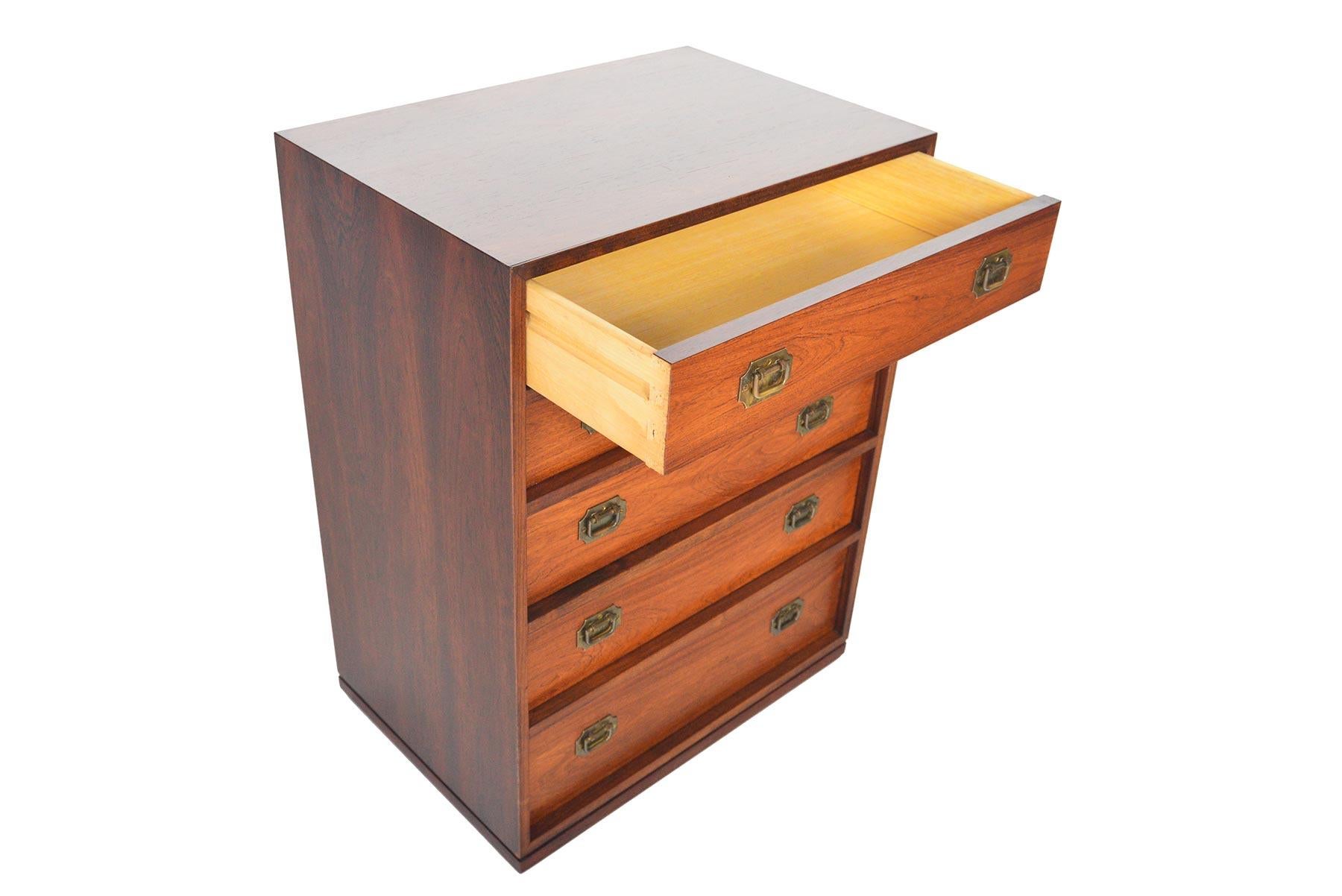 Danish Modern Rosewood Campaign Jewelry Chest by Henning Korch In Good Condition In Berkeley, CA