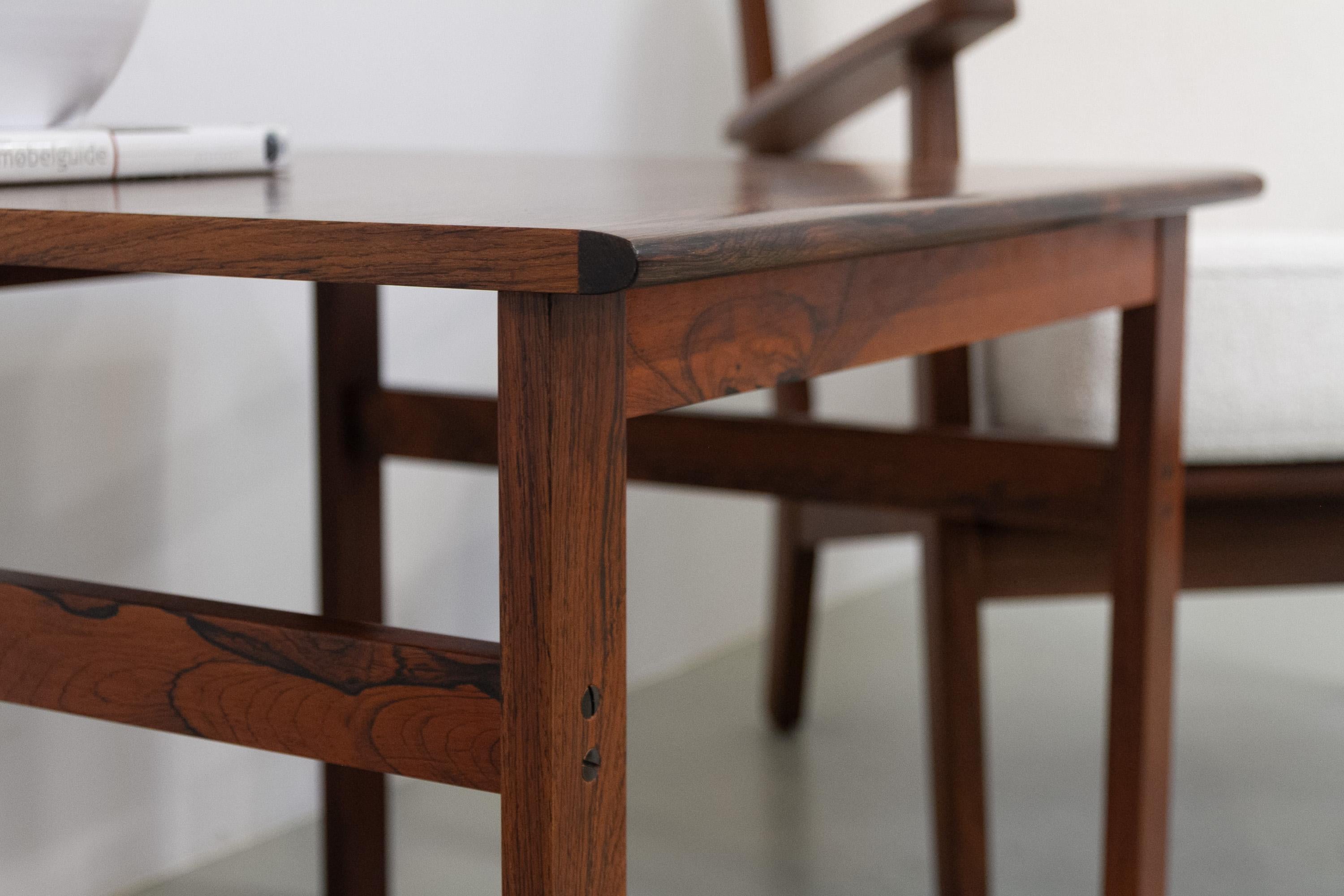 Table basse moderne danoise en bois de rose Capella par I+I pour N Eilersen, 1960. Bon état - En vente à Asaa, DK