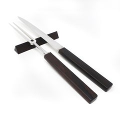 Danish Modern Rosewood Carving Set by Magnus Stephensen for Georg Jensen