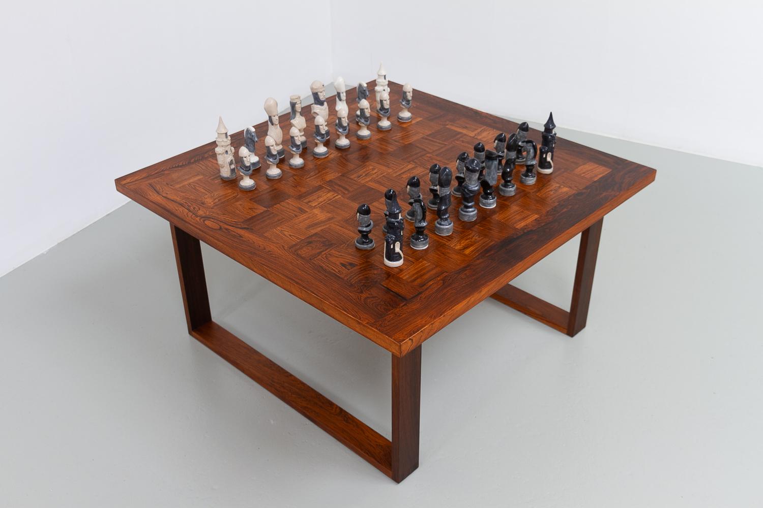 Danish Modern Rosewood Chess and Coffee Table by Poul Cadovius, 1960s.
Scandinavian Mid-Century Modern checkered parquet coffee table from the series 