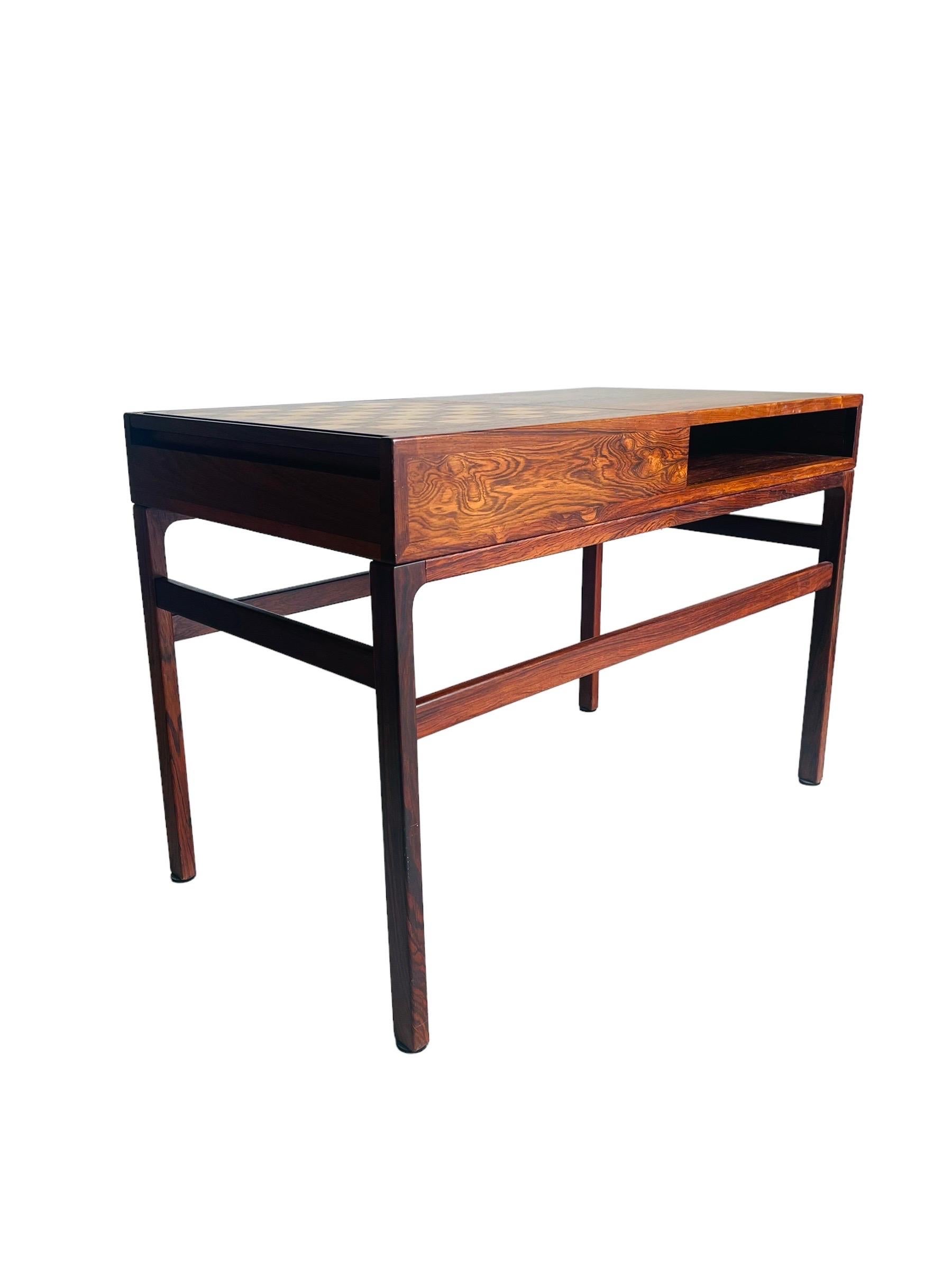 Danish Modern Rosewood Chess/Game Table by Illum Wikkelsø 5