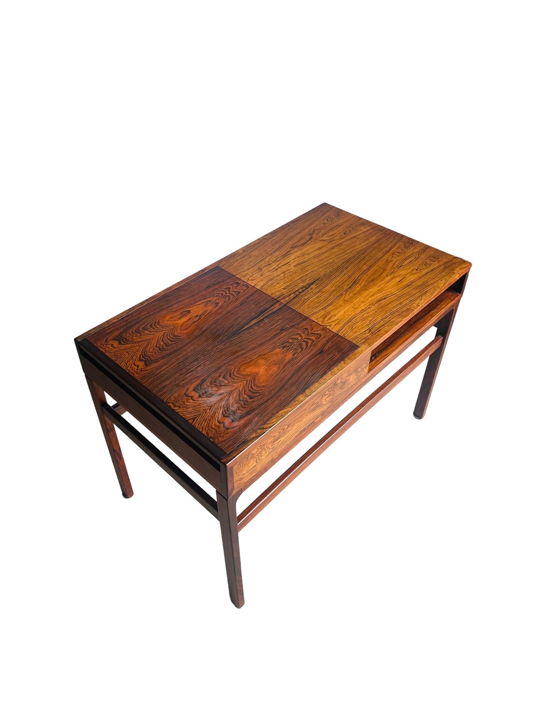 Danish Modern Rosewood Chess/Game Table by Illum Wikkelsø 2