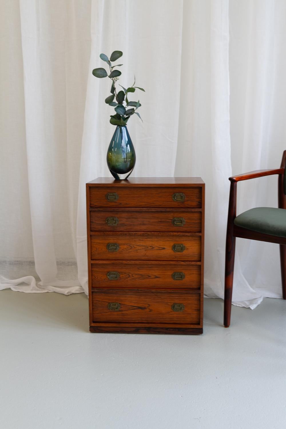 Danish Modern Rosewood Chest of Drawers by Henning Korch, 1960s. For Sale 13