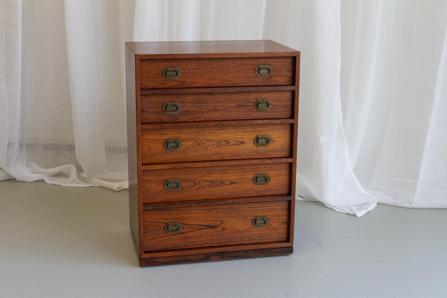 Scandinavian Modern Danish Modern Rosewood Chest of Drawers by Henning Korch, 1960s. For Sale