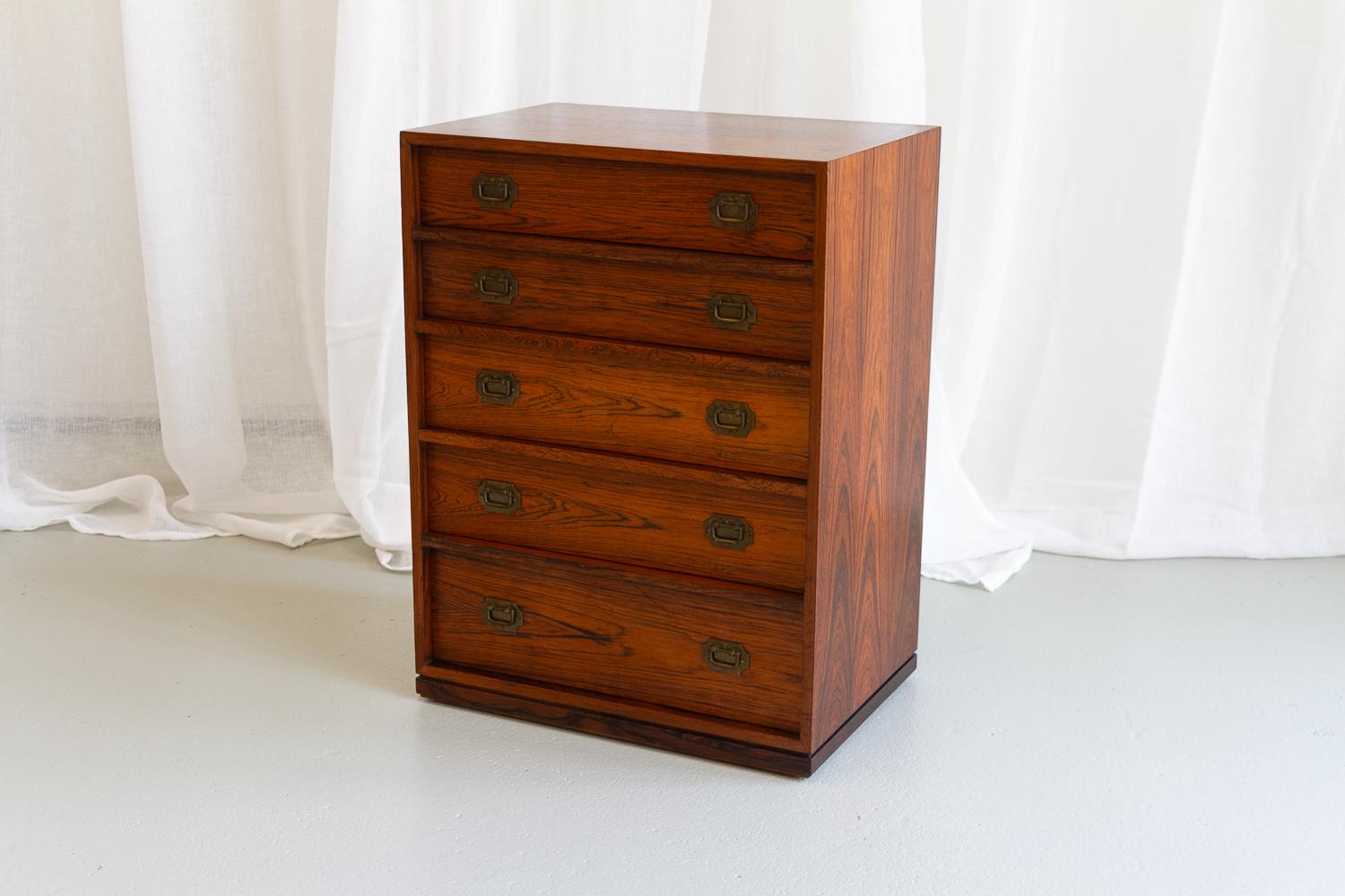 Danish Modern Rosewood Chest of Drawers by Henning Korch, 1960s. For Sale 2
