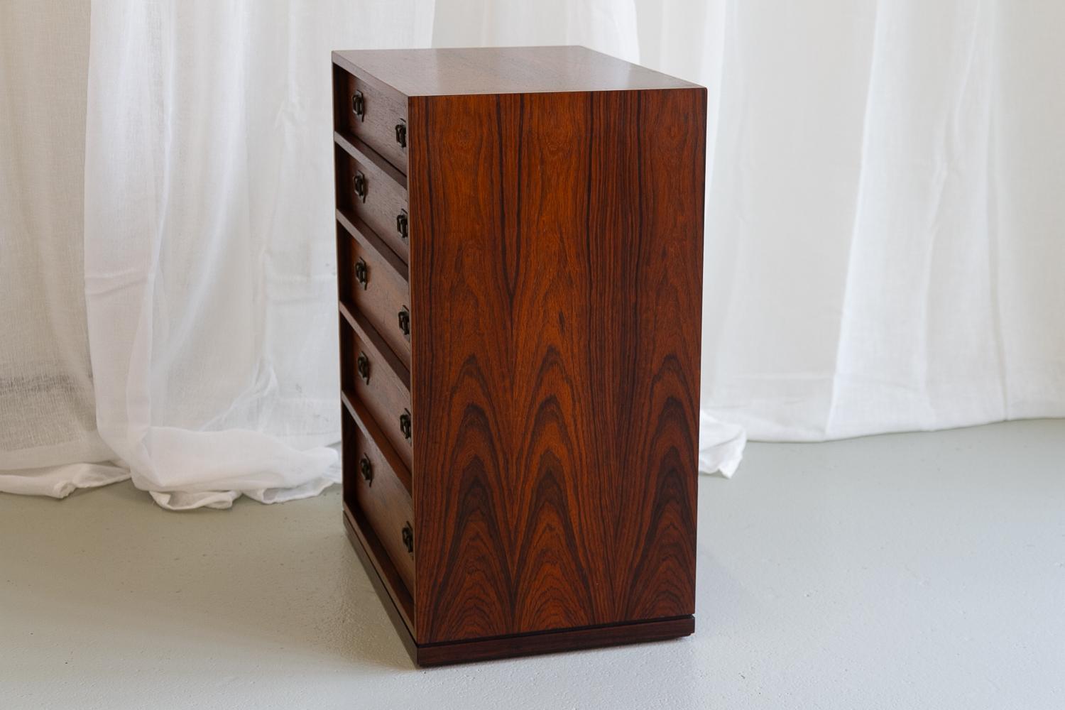 Danish Modern Rosewood Chest of Drawers by Henning Korch, 1960s. For Sale 3