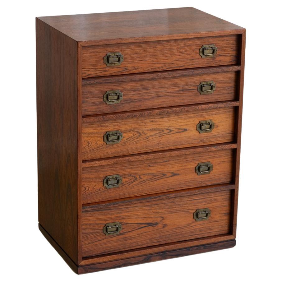 Danish Modern Rosewood Chest of Drawers by Henning Korch, 1960s. For Sale