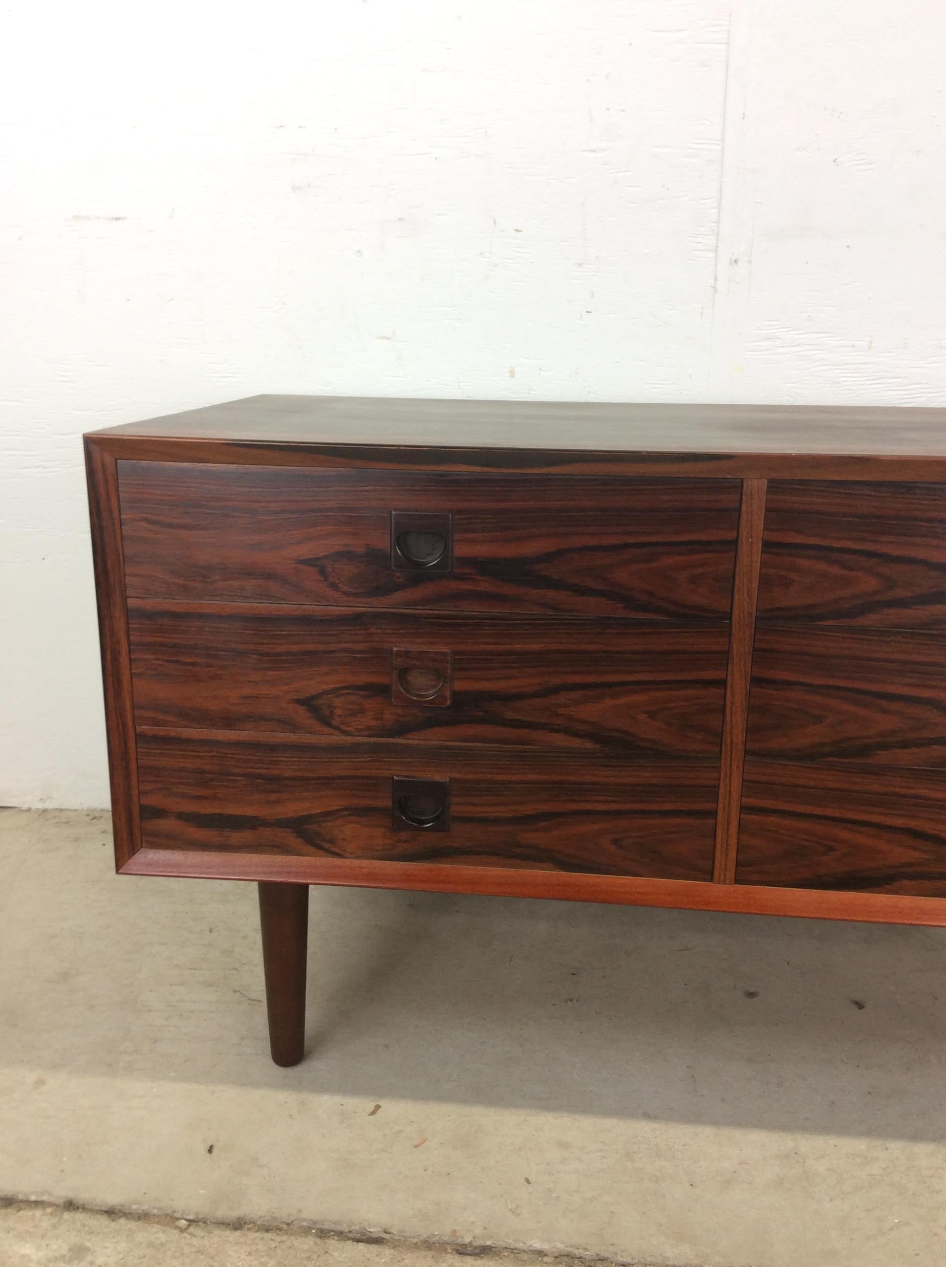 Scandinavian Modern Danish Modern Rosewood Chest of Drawers with Tapered Legs For Sale
