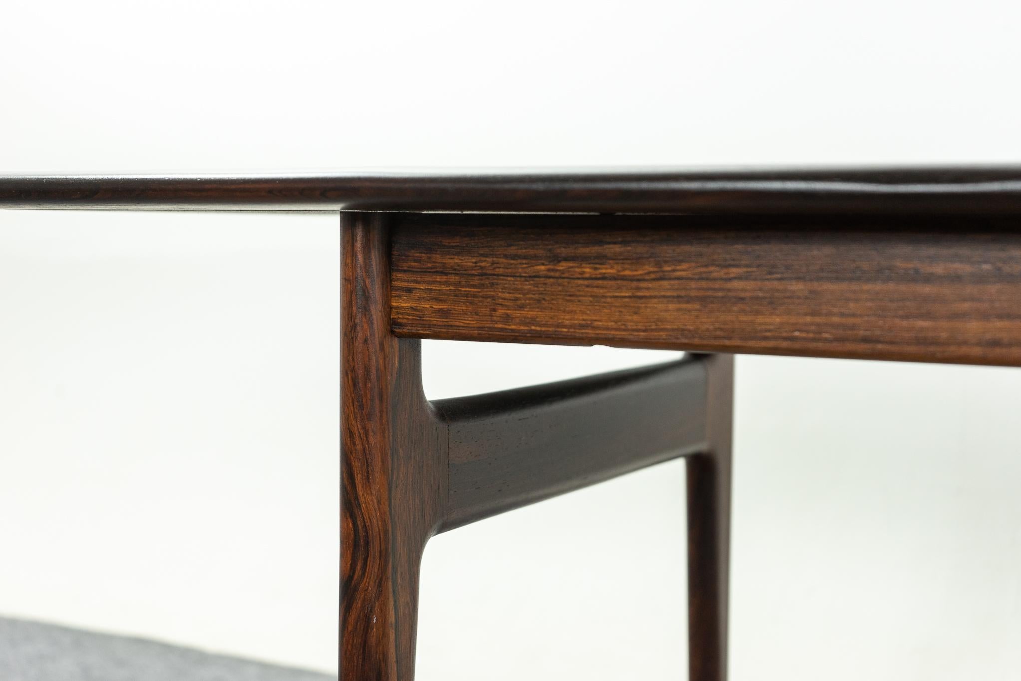 Veneer Danish Modern Rosewood Coffee Table by Johannes Andersen