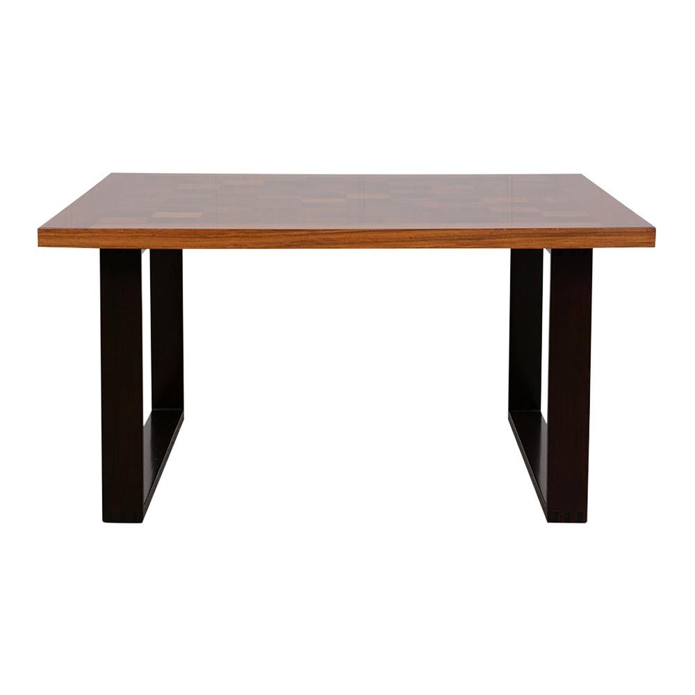 Polished Danish Mid-Century Modern Square Coffee Table