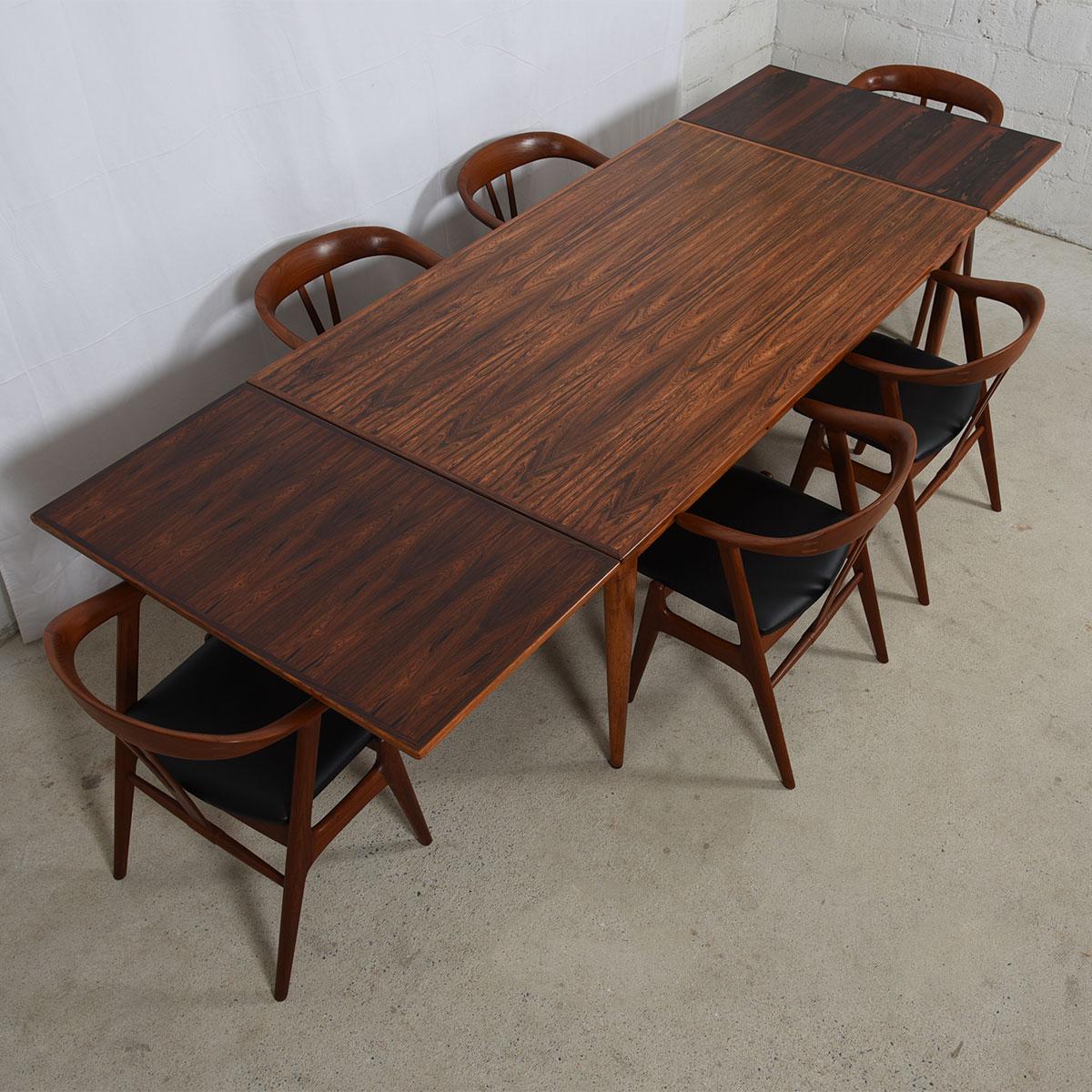 Table de salle à manger Colossal danoise moderne en bois de rose en vente 1