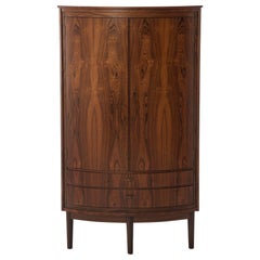 Danish Modern Rosewood Corner Cabinet