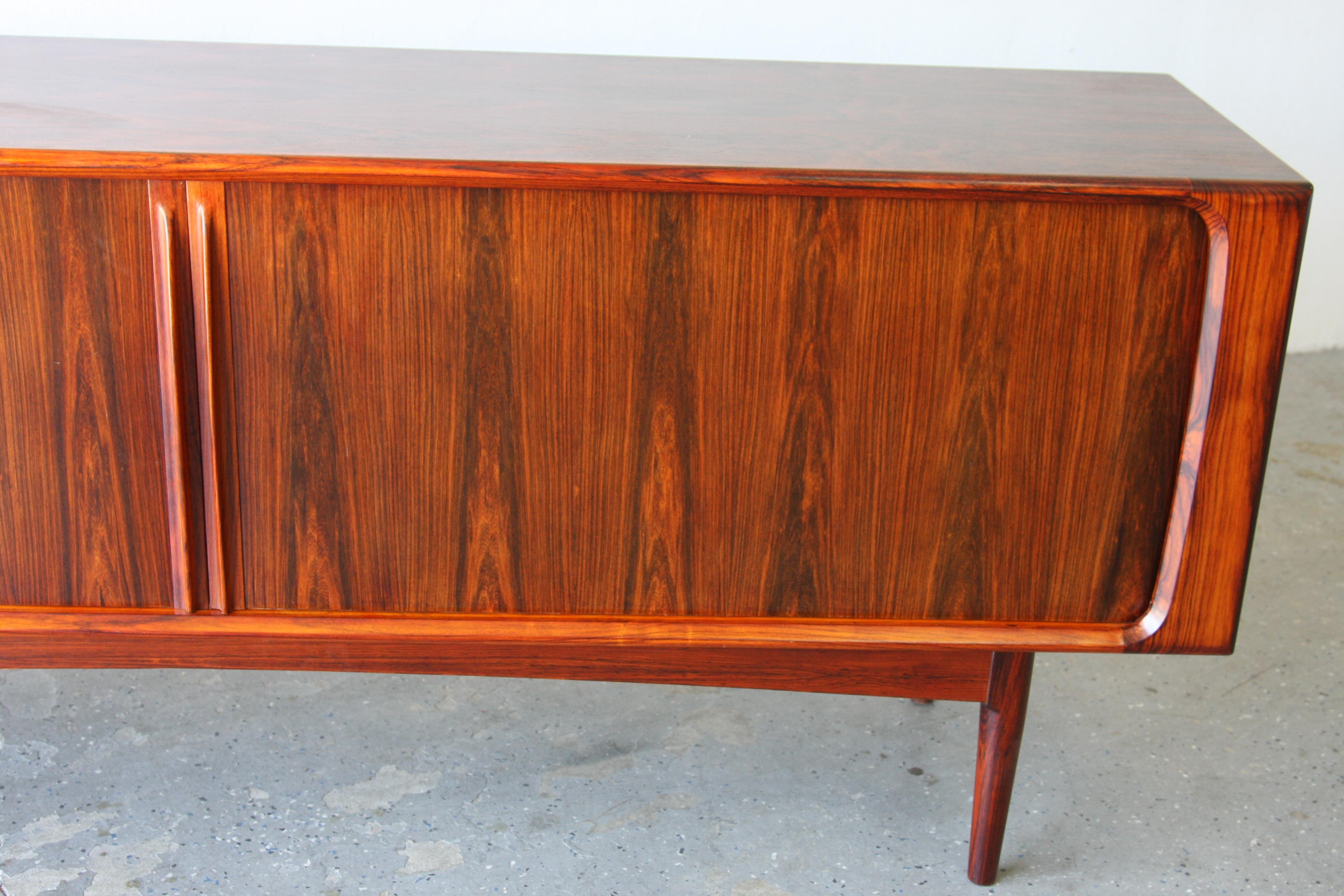 Danish Modern Rosewood Credenza by Bernhard Pedersen & Son 9