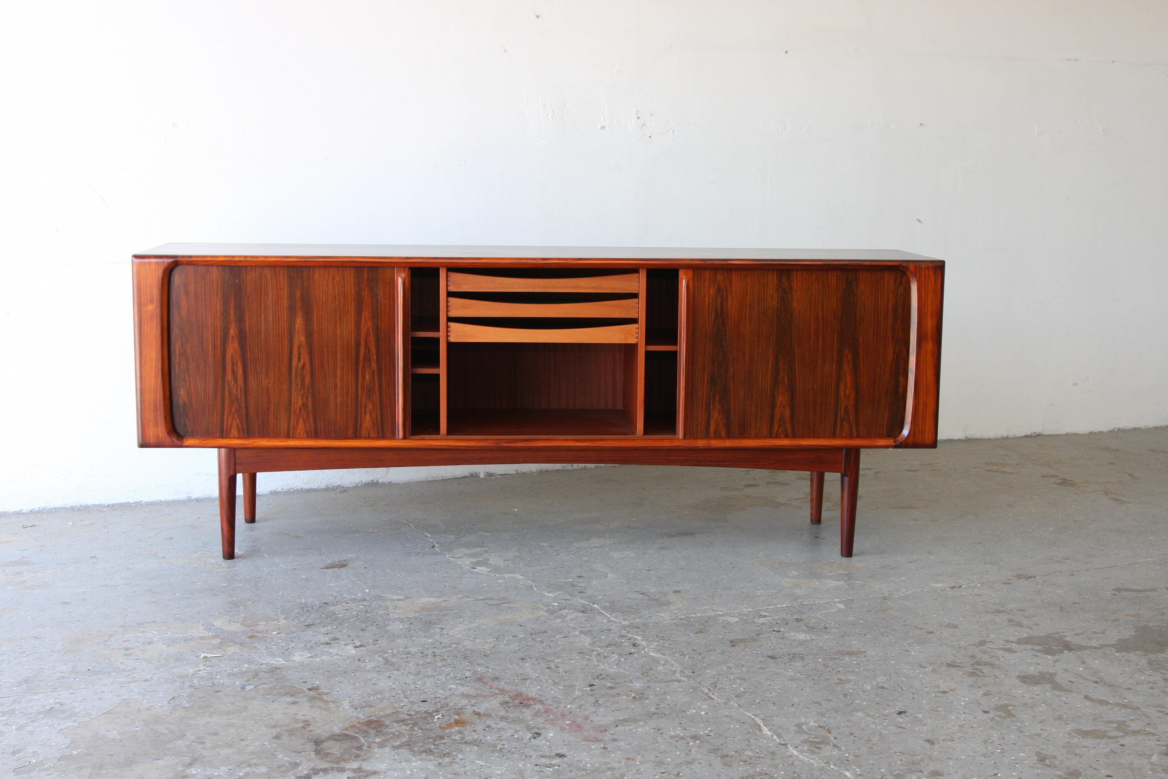 Mid-Century Modern Danish Modern Rosewood Credenza by Bernhard Pedersen & Son