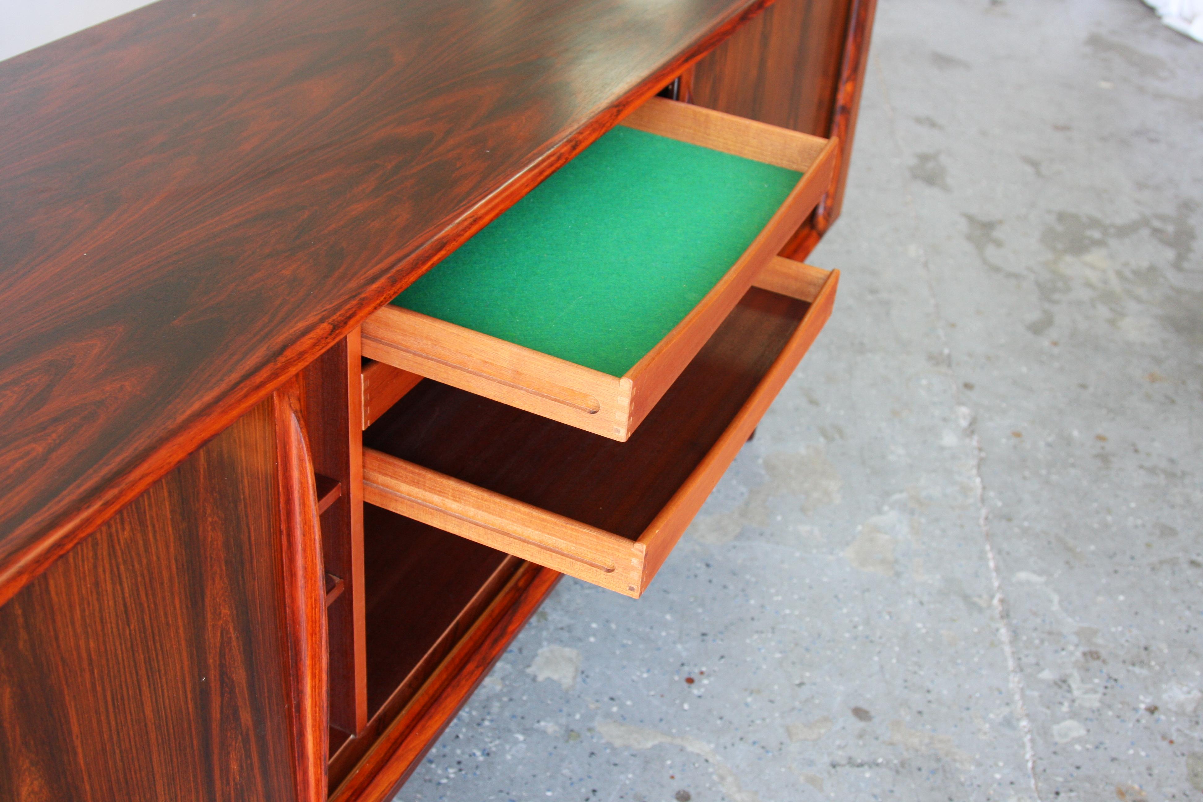 Danish Modern Rosewood Credenza by Bernhard Pedersen & Son 4