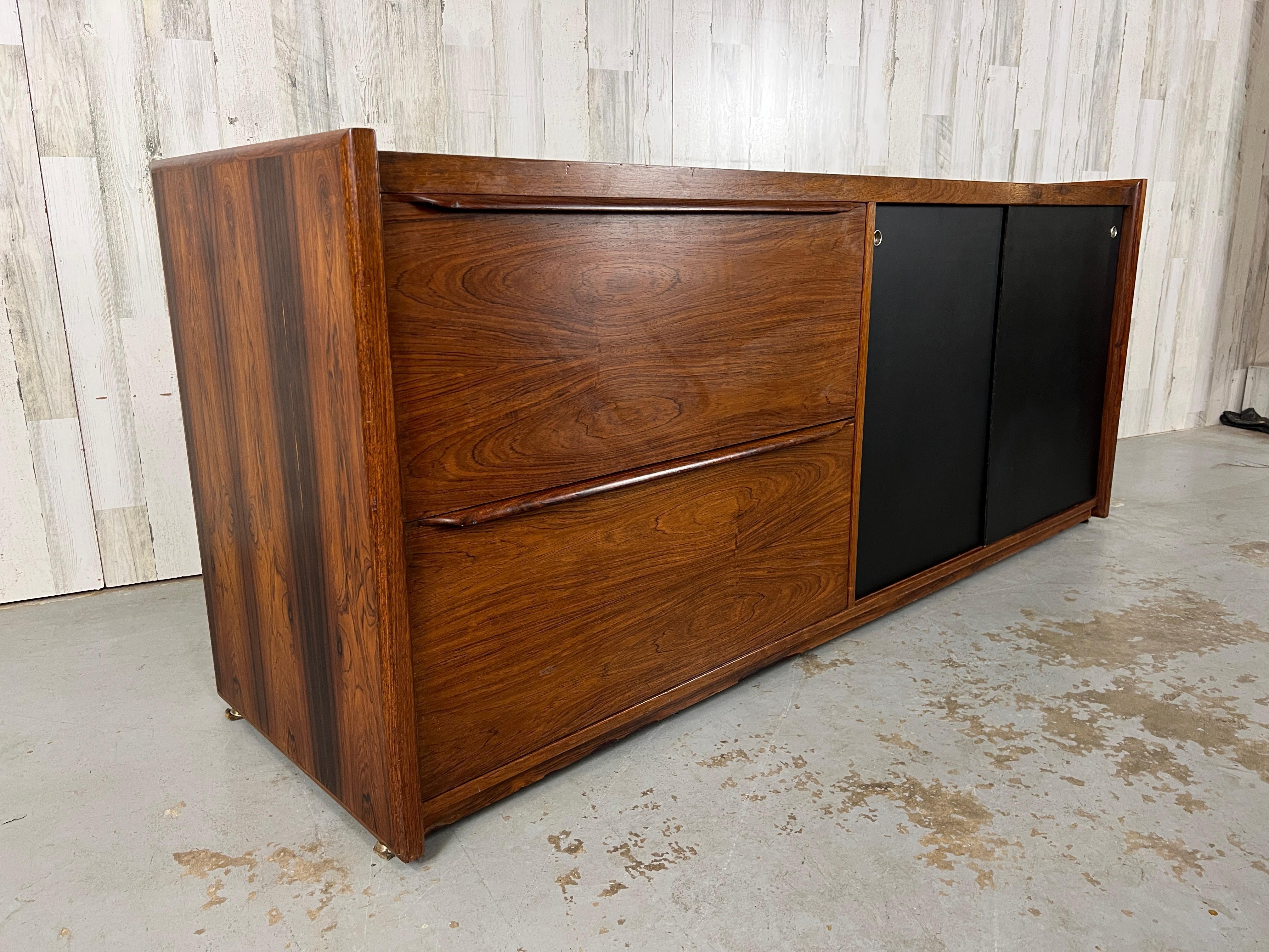 Danish Modern Rosewood Credenza For Sale 11