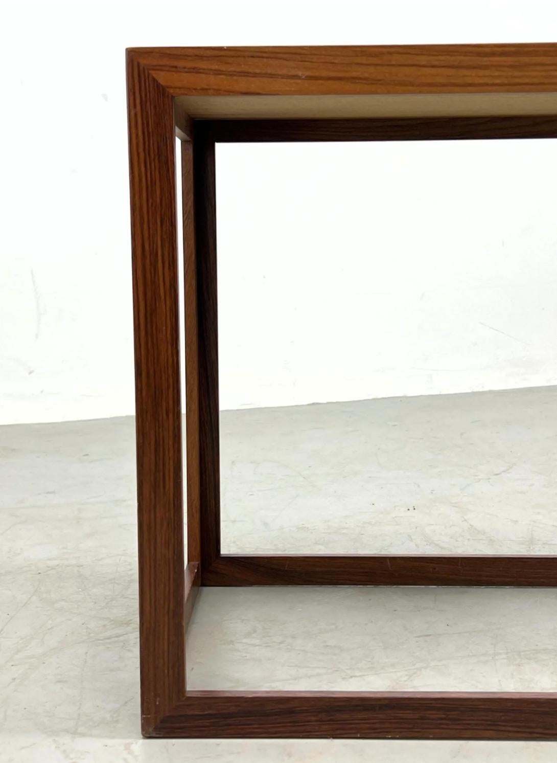 20ième siècle Table cubique danoise moderne en bois de rose en vente