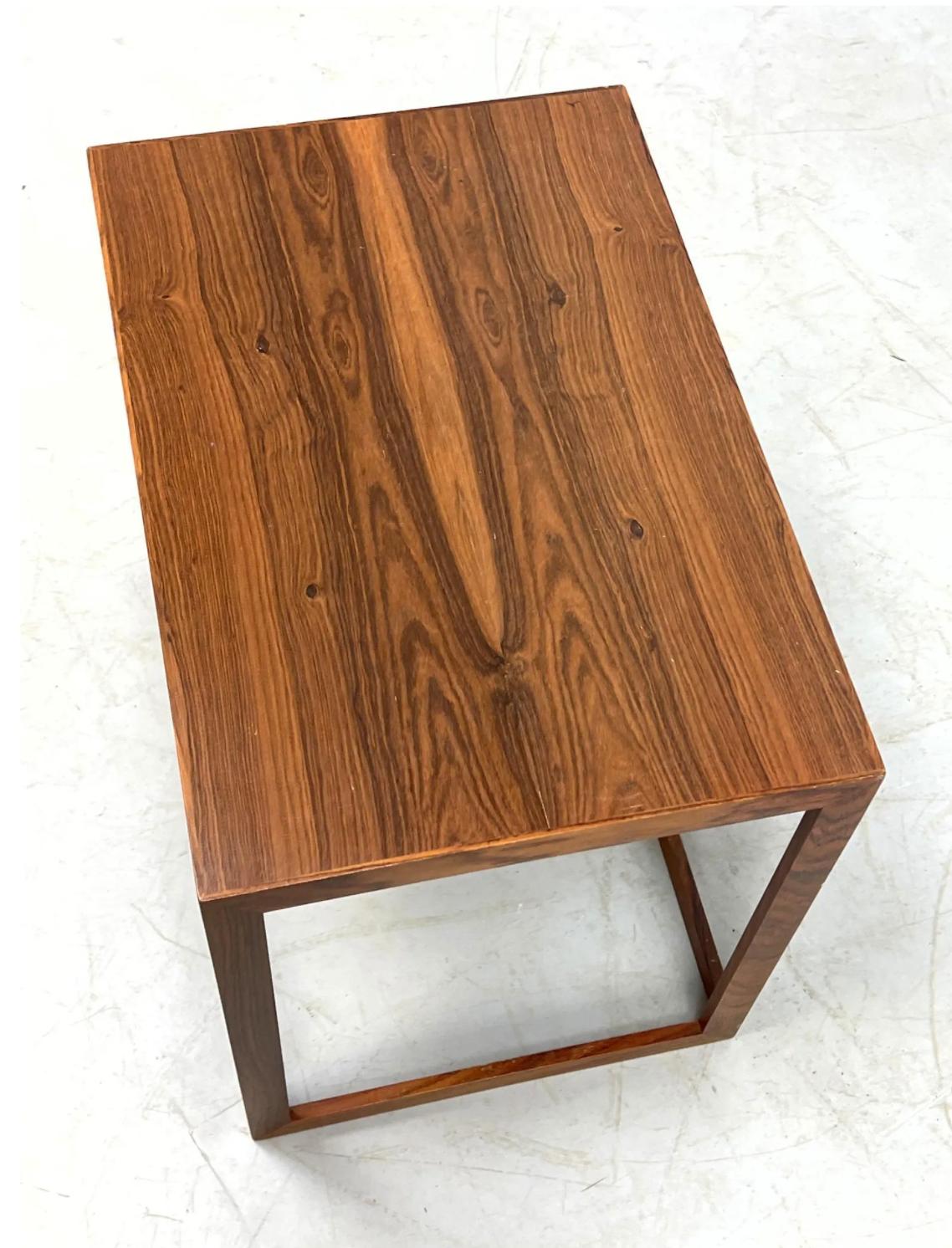 Danish Modern Rosewood Cube Table For Sale 2