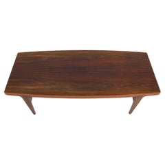 Danish Modern Rosewood curved coffee table in the style of Johannes Andersen