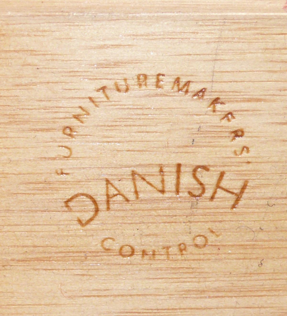 Brass Danish Modern Rosewood Desk by Arne Wahl Iversen Refinished