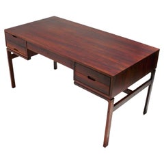 Danish Modern Rosewood Desk by Arne Wahl Iversen Refinished