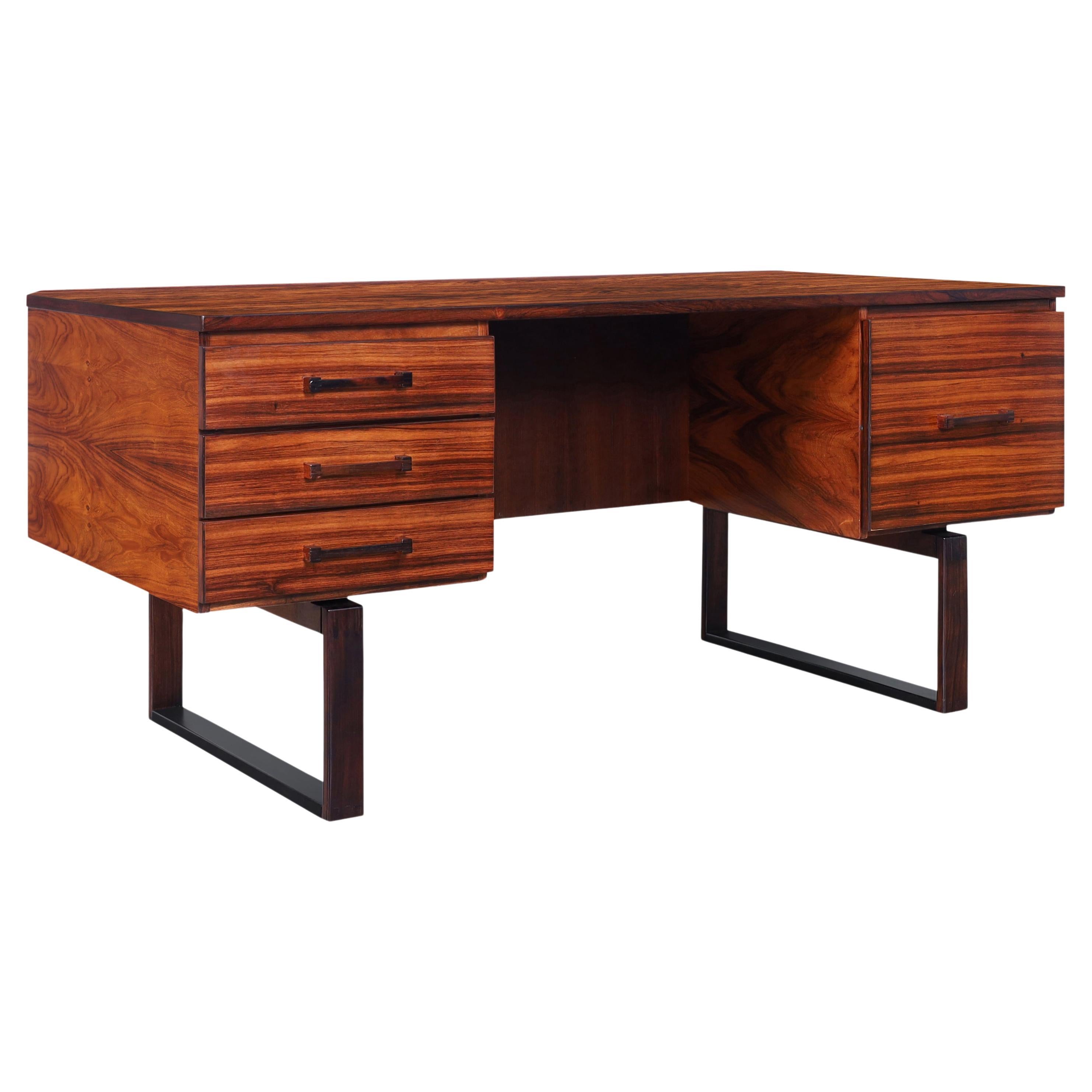 Danish Modern Rosewood Desk by Henning Jensen and Torbin Valeur