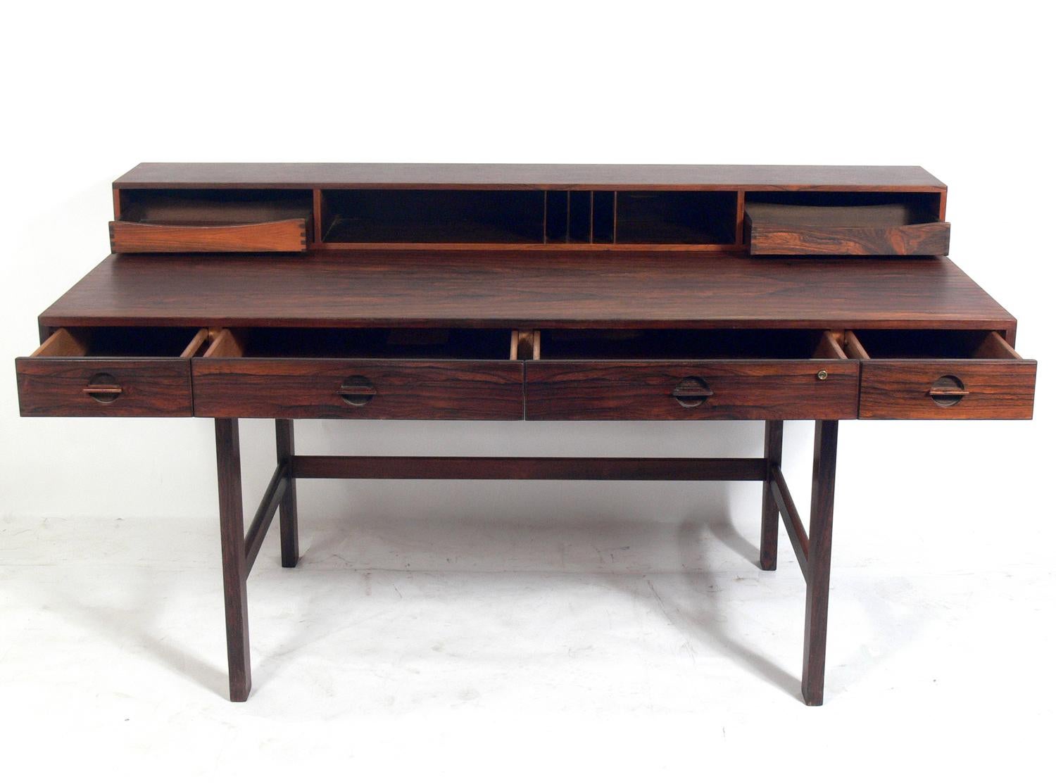 Danish Modern Rosewood Desk by Jens Quistgaard In Good Condition In Atlanta, GA