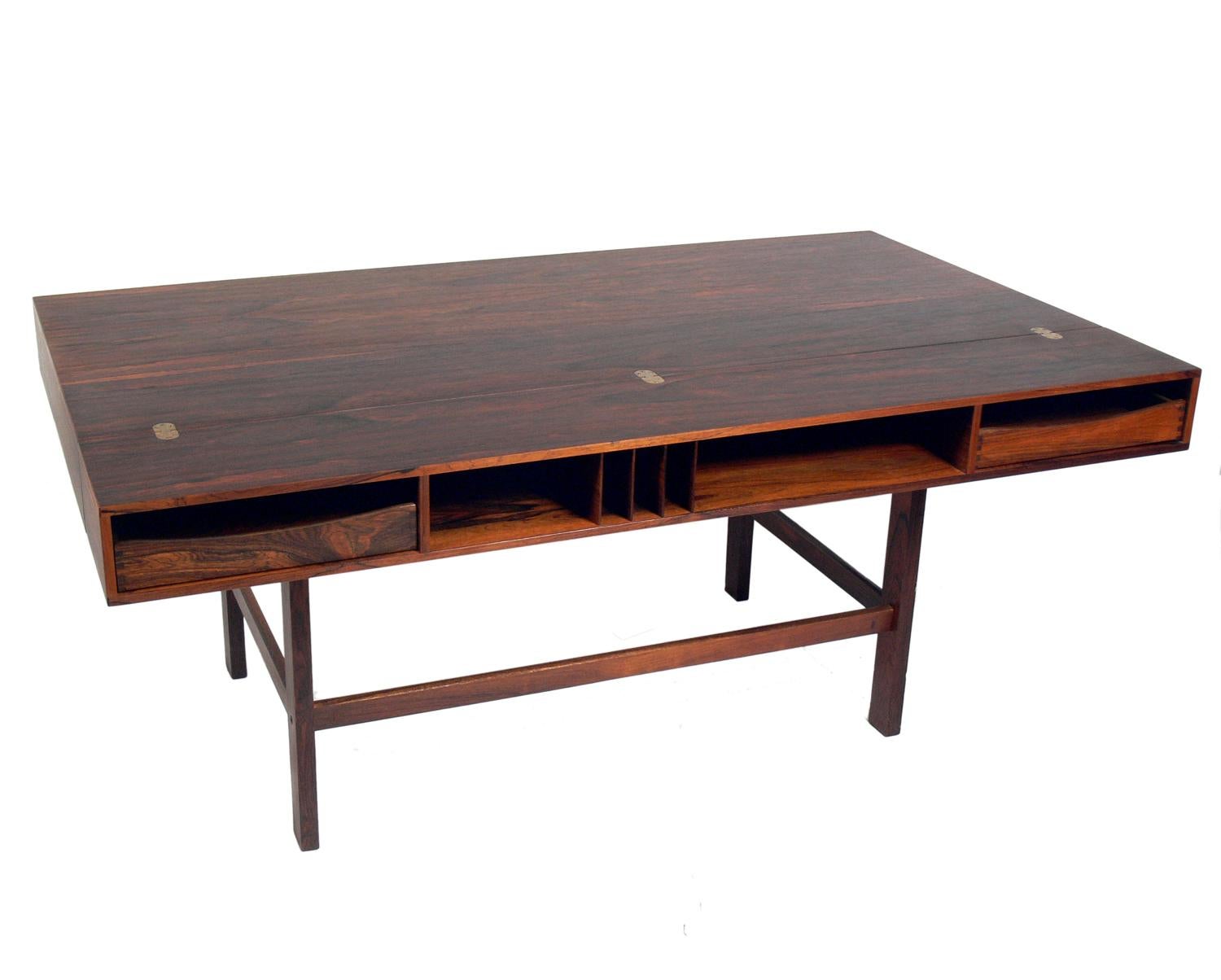 Wood Danish Modern Rosewood Desk by Jens Quistgaard