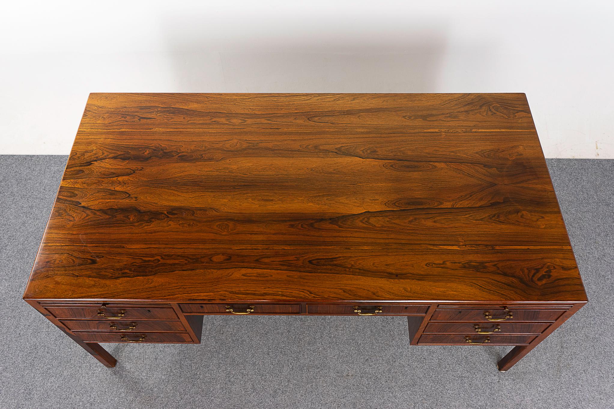 Mid-20th Century Danish Modern Rosewood Desk by Ole Wanscher 