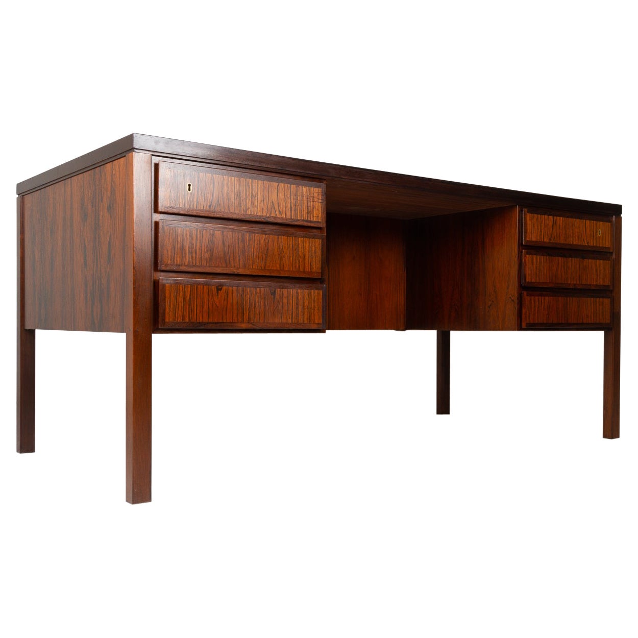 Danish Modern Rosewood Desk by Omann. Jun 1960s