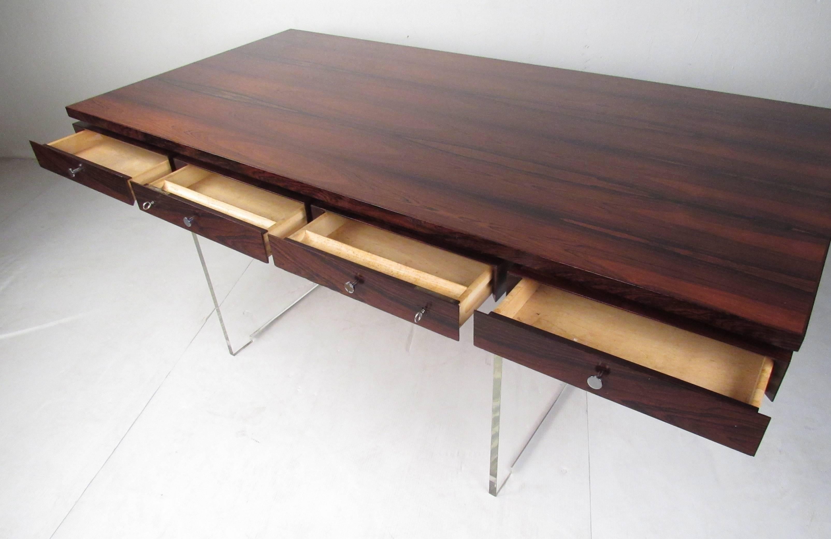 Scandinavian Modern Danish Modern Rosewood Desk by Poul Norreklit
